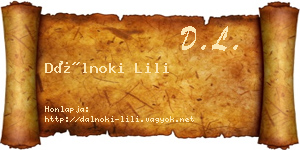 Dálnoki Lili névjegykártya