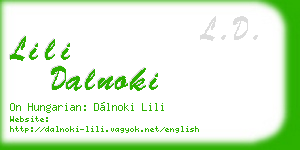lili dalnoki business card